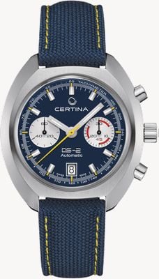 Certina Ds-2 Chronograph Automatik (43 mm) blaues Zifferblatt / blauer Stoff C0244621804100
