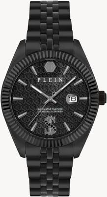 Philipp Plein 日付表示付き（41mm）ブラック文字盤 / ブラックPVDステンレススチールブレスレット PWMFA1125