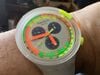 Customer picture of Swatch Neon jelly (47 mm) cadran multicolore / bracelet en silicone transparent mat SB02K100