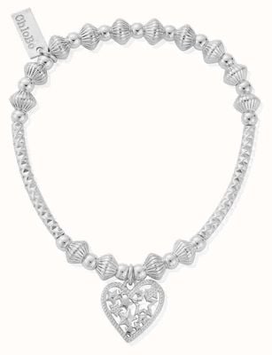 ChloBo Pattern Noodle Disc Starry Heart Bracelet SBHNCD3380