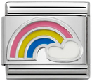 Nomination Classic Silver Rainbow Charm With Cloud 330204/25