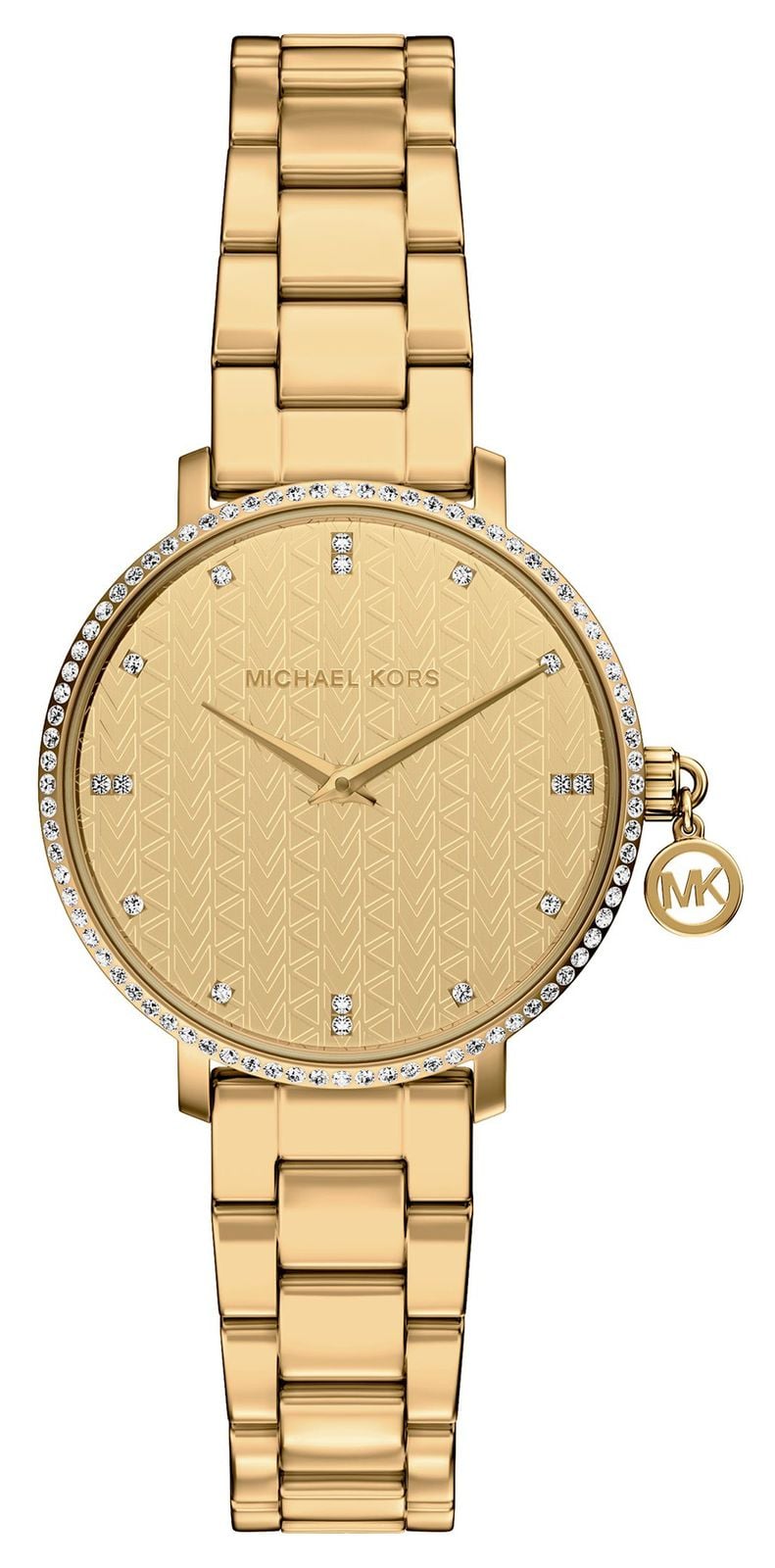 Michael Kors Verre saphir (32 mm), cadran dorÃ© Ã  motif, montre