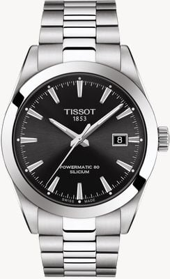 Tissot ジェントルマン パワーマチック 80 シリシウム (40mm) ブラック文字盤/ステンレススチール T1274071105100
