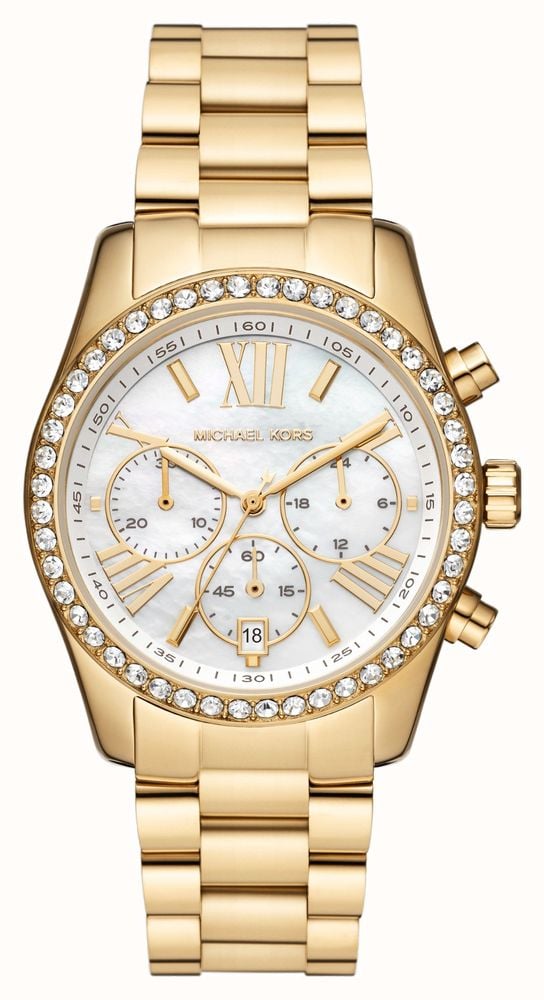 Michael kors yellow gold watch sale