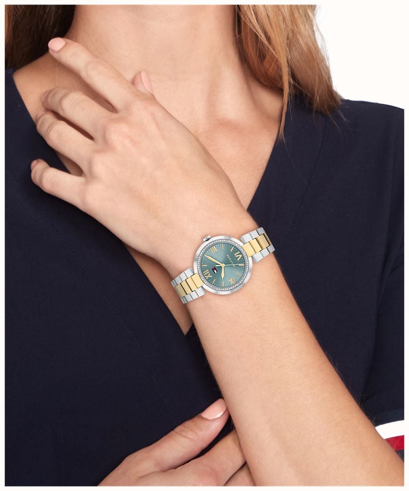 Tommy Hilfiger Dames Alice (34 Mm) Blauwe Wijzerplaat / Tweekleurige ...