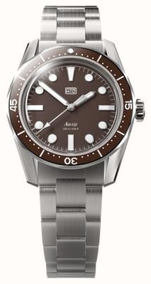 HTD Aquatìc Bicchierini Automatic Skindiver (39mm) Espresso Brown Dial / 323 Stainless Steel Bracelet Watch AQUATIC-BICCHIERINI-BROWN