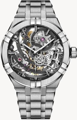 Maurice Lacroix Reloj Aikon automático manufactura esqueleto (45mm) esfera esqueleto / acero inoxidable AI6028-SS002-030-1