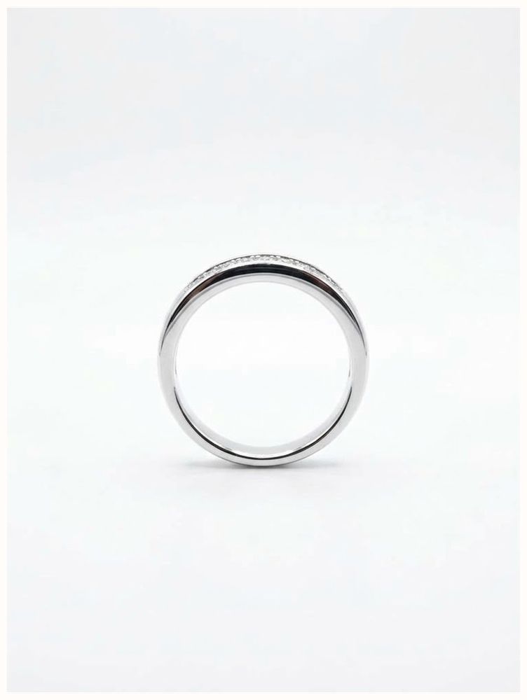 0.52ct Princess Natural Diamond 9ct White Gold Half Eternity Ring LFS1700-W - vue alternative 3