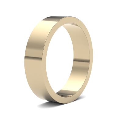 James Moore Wedding Rings | 18ct Yellow Gold | 5mm | Light | Flat | AG_5LLF-18Y