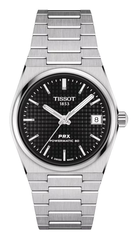Tissot Prx powermatic 80 (35mm) cadran noir / acier montre