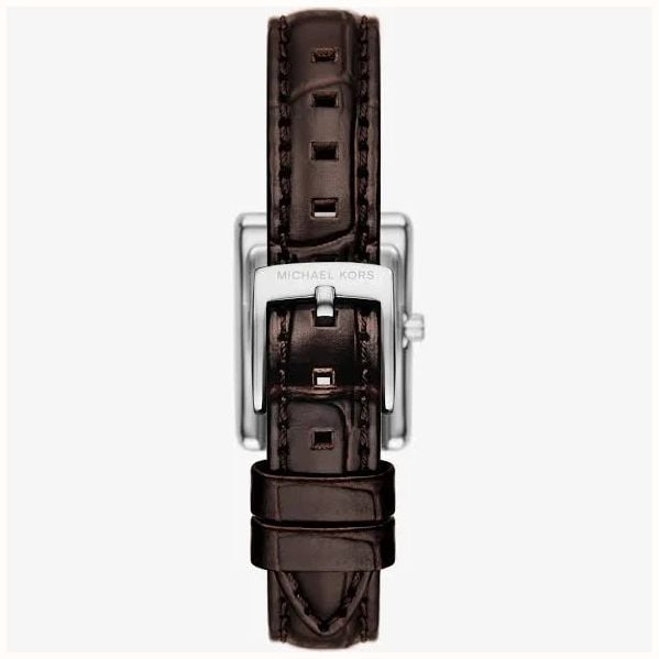Michael Kors Women's Petite Essex Stainless Steel Brown Crocodile Embossed Leather Strap MK7693 - alternative Ansicht 2