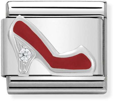 Nomination Classic Red Stiletto Sterling Silver & Steel Enamel Charm 330305/10