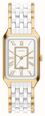 Fossil Raquel 26 mm Three-Hand Date Gold-Tone Stainless Steel & White Ceramic Fossil Watch CE1136