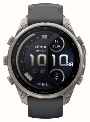 Garmin Fenix 9 Pro InReach 47mm Premium GPS Smartwatch - Titanium With Graphite/Black Silicone Watch 010-04336-21