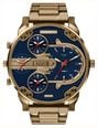 Diesel Mr Daddy Slim Gold Plated Blue Dial Watch DZ7497