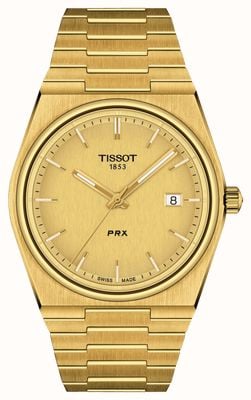 Tissot Prx 40 205 | złota tarcza | złota bransoleta ze stali platerowanej pvd T1374103302100