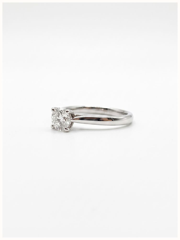 0.50ct Round Brilliant Natural Diamond Platinum Solitaire Ring FCD28350 - альтернативный вид 2