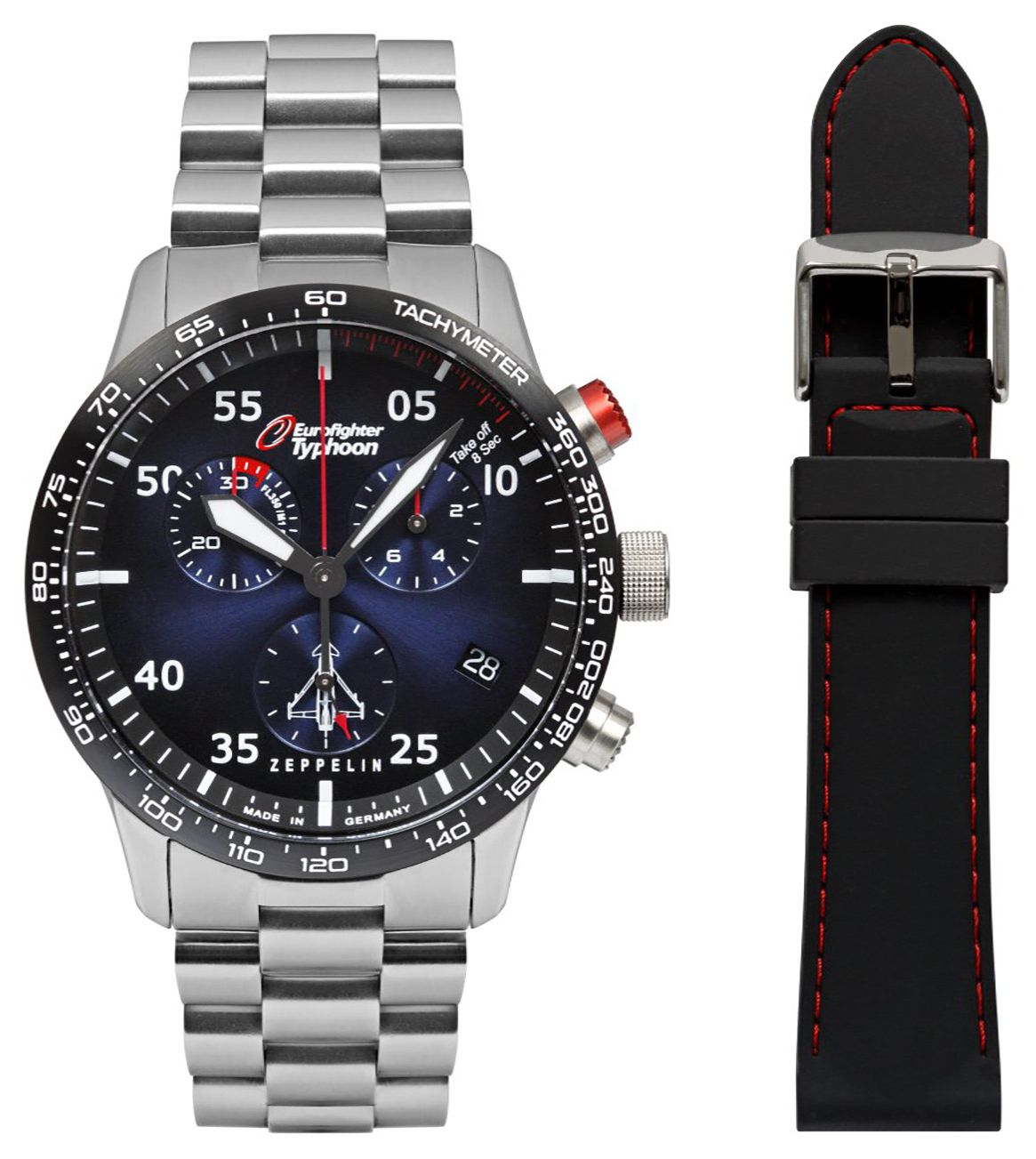 Zeppelin Chronographe Ã  quartz Eurofighter (43 mm) cadran montre