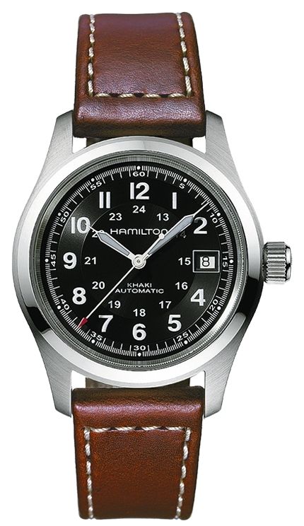 Hamilton Champ kaki automatique (38 mm) cadran noir / montre