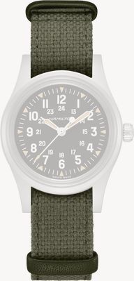 Hamilton Straps カーキ・アビエーション・グリーンNATOストラップ – 18mm（ストラップのみ）ウォッチ H690000260