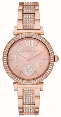 Michael Kors Damski zegarek Abbey w kolorze różowego złota MK4617