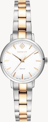 GANT Park Avenue 28 (28 mm) esfera blanca/acero inoxidable PVD bicolor G126010