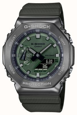 Casio G-shock mostrador verde pulseira de resina verde GM-2100B-3AER