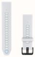 Garmin QuickFit Bands (20mm) Whitestone/Ice Blue Silicone with Black Hardware - Strap Only 010-14506-00