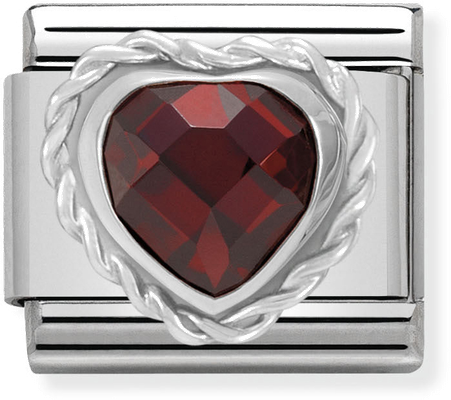 Nomination Classic Heart Sterling Silver & Steel Charm 330603/005
