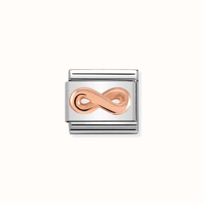 Nomination Composable Classic RELIEF SYMBOLS Stainless Steel And Gold 9k Infinity 430106/03