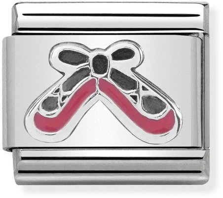 Nomination Classic Ballet Shoes Sterling Silver & Steel Enamel Charm 330202/41