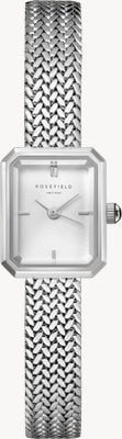 Rosefield Mini Octagon (15mm) Silver Dial / Stainless Steel Mesh Bracelet MWSMS-M04