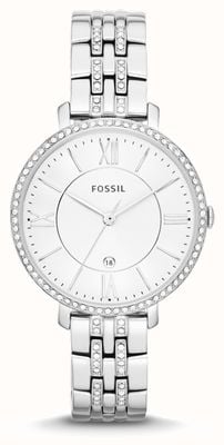 Fossil 女装杰奎琳 |银色表盘|水晶套装|不锈钢手链 ES3545