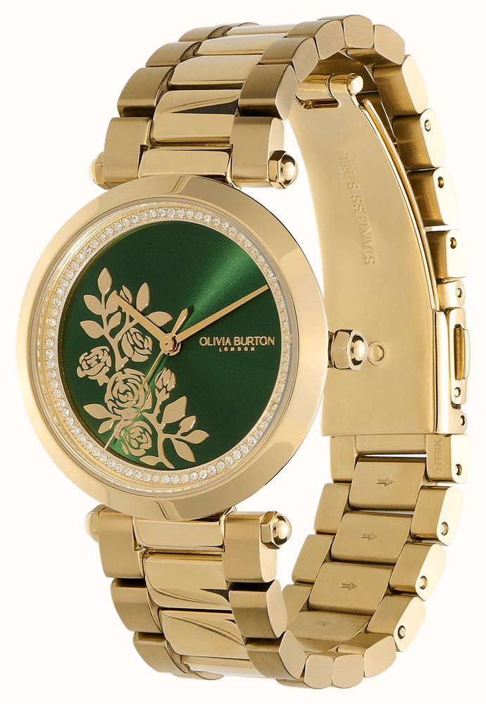 Gold watch women's olivia burton sale