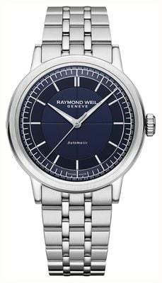 Raymond Weil Millesime Automatic Central-Seconds (39.5mm) Blue Dial / Stainless Steel Bracelet 2925-ST-50001