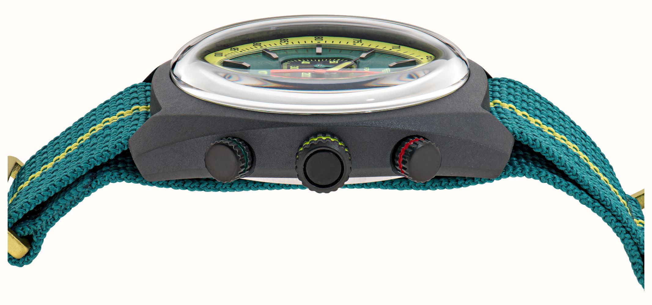 Aston Martin Aramco Formula One™ Team DWF Quartz Chronograph (43mm) Podium Green Dial / Podium Green NATO Strap MTFD1F501 - vista alternativa 3