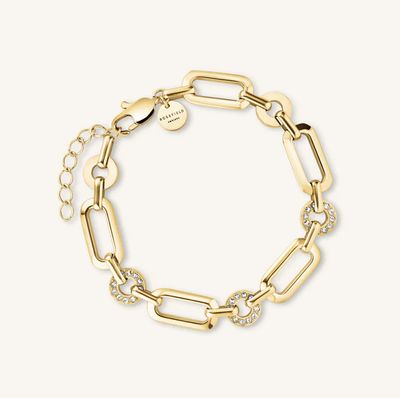 Rosefield Jewellery Multi Octagon Studs Gold Bracelet JBOSG-J900