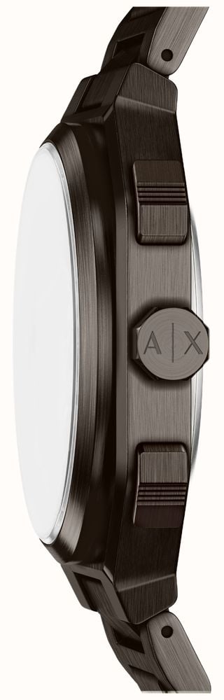 Armani Exchange Dual-Time Quartz (40mm) Black Dial / Black PVD Stainless Steel Bracelet AX1479 - vue alternative 2