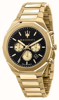 Maserati Stile chronograaf heren geel verguld R8873642001