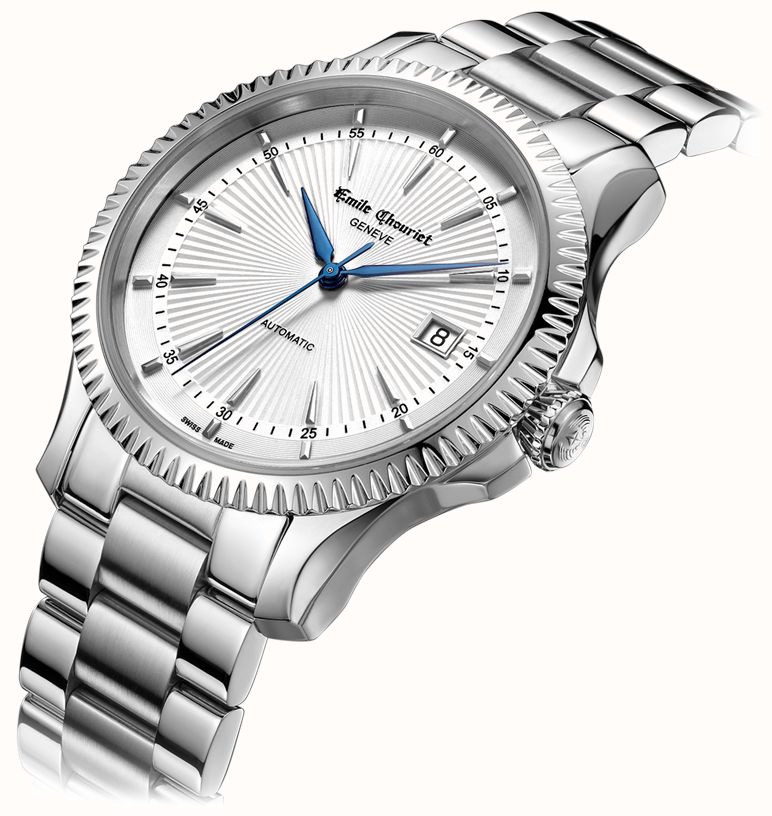 Emile Chouriet Ailes du Temps - Soleos Automatic (40mm) White Dial / Stainless Steel Bracelet 08.1155.G.6.6.28.6 - autre vue 2