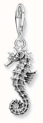 Thomas Sabo Seahorse Charm - 925 Sterling Silver, White Stones 1886-643-14