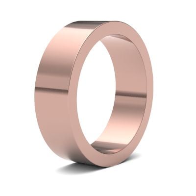 James Moore Wedding Ring | Or rose 9 carats | 6 mm | moyen | taille plate | ag_6lmf-9r AG_6LMF-9R