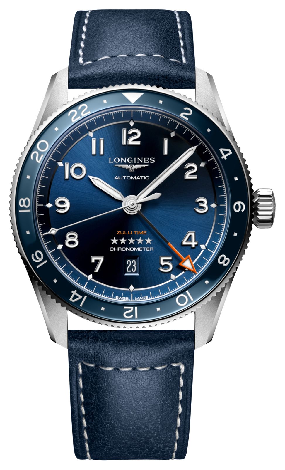 LONGINES Spirit Zulu Time GMT Automatik (42 mm) blaues uhr-image-89317