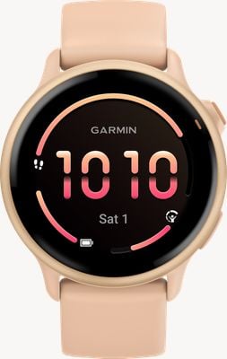 Garmin Smartwatch GPS Vívoactive 6 AMOLED per salute e fitness - rosa metallizzato con cinturino rosa 010-02985-03
