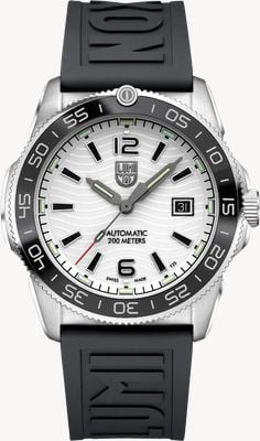 Luminox Pacific Diver Automatic „Midnight Mariner“ (42 mm) Wellenzifferblatt mit Super-LumiNova / schwarzes Kautschukarmband XS.3101.H