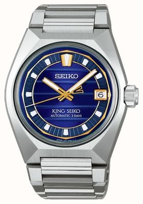 King Seiko Vanac ‘Tokyo Twilight’ (41 mm) paarse wijzerplaat / roestvrijstalen band SLA083J1