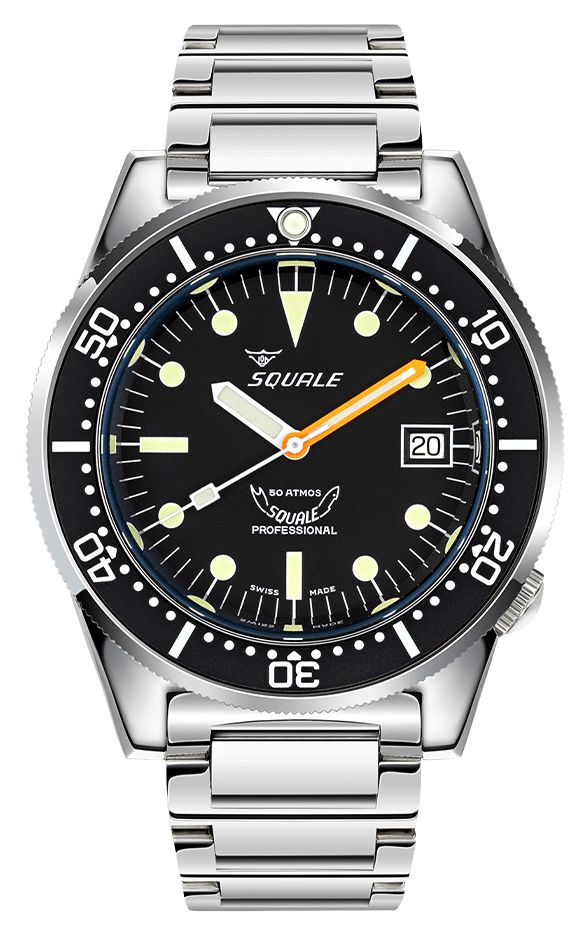 Squale 1521 klassisch (42 mm) schwarzes Zifferblatt / uhr-image-144586