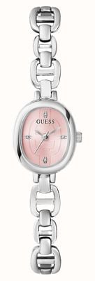 Guess Vivian crystal (21 mm) quadrante rosa con motivo a raggi di sole / bracciale in acciaio inossidabile GW0982L1