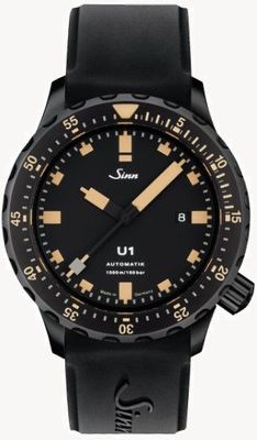 Sinn Pulseira de silicone preta u1 s e masculina 1010.023 SILICONE STRAP