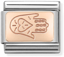 Nomination Classic Hand of Fatima 9ct Rose Gold & Steel Charm 430110/04